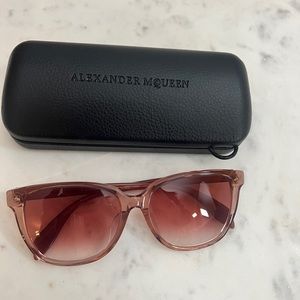 Alexander McQueen pink scull sunglasses
